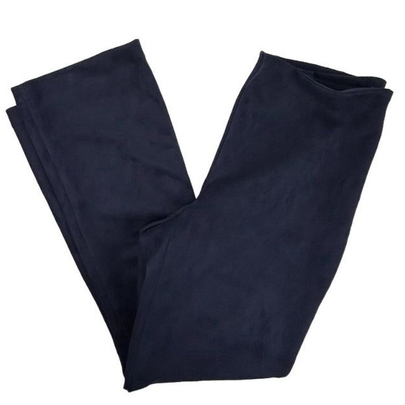 Tuckernuck Women's Wide-Leg Pants Blue Velvet Size L Casual Comfort - Picture 1 of 11